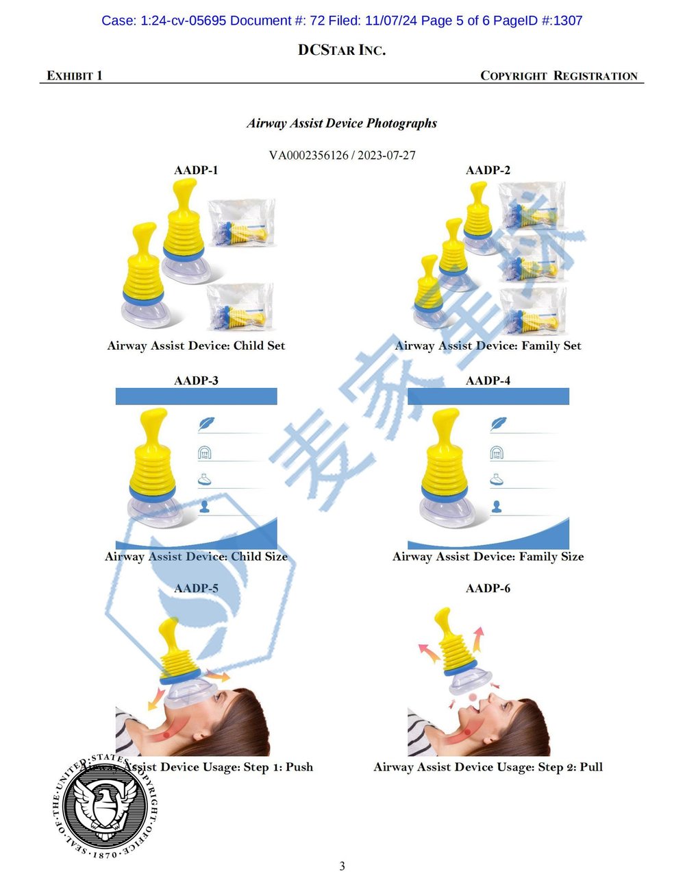 0072. (11-07-2024) MAILED Copyright report with certified copy of minute order dated 11062024 to Registrar Washingto_00