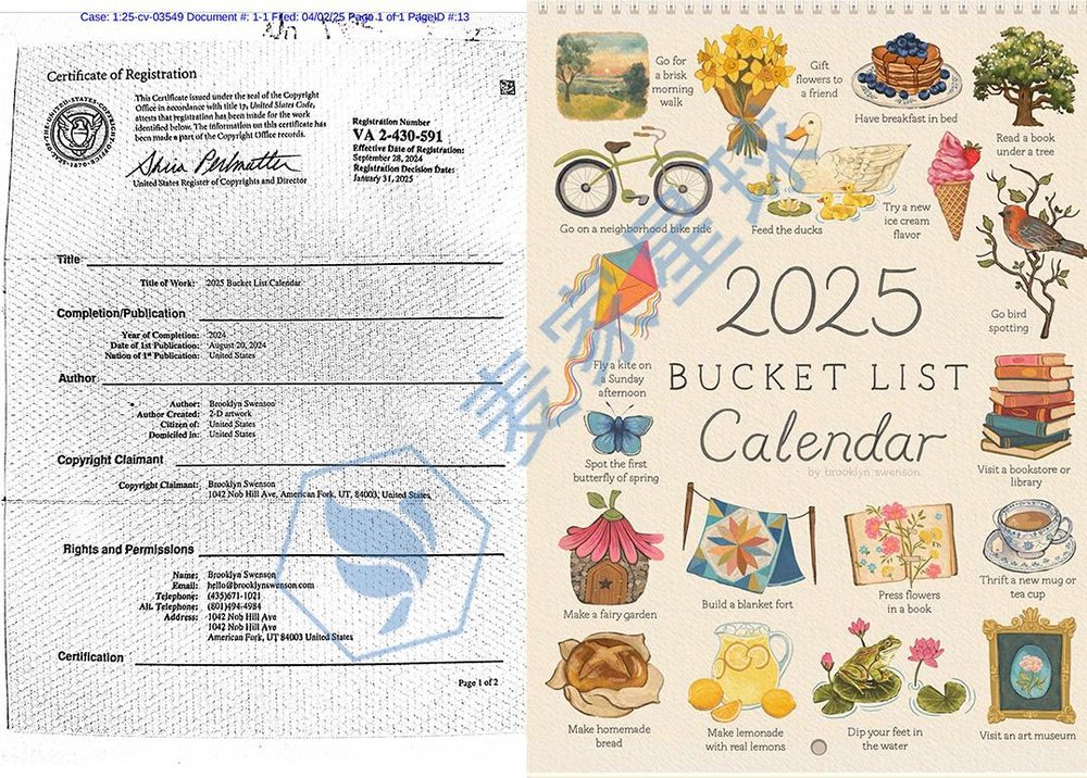 2025 bucket list calendar