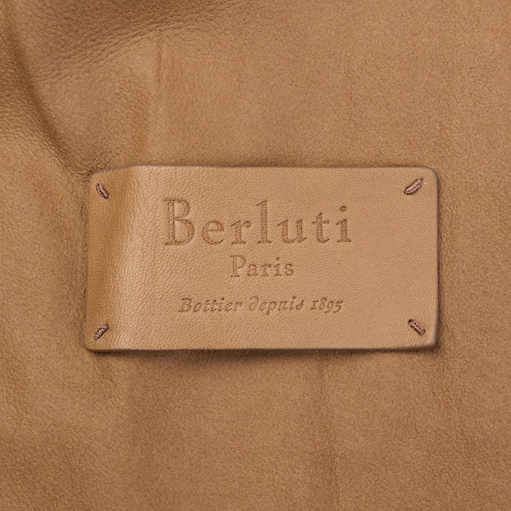 BERLUTIParisBrownLambskinLeatherBomberJacketEU50USMNEW6