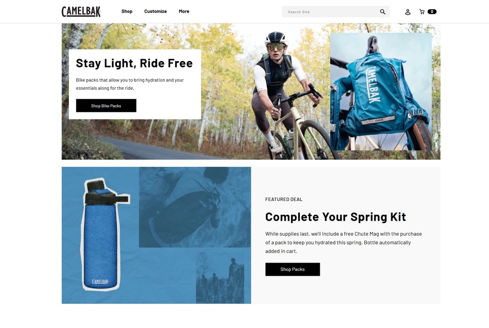 CAMELBAK WEBSITE