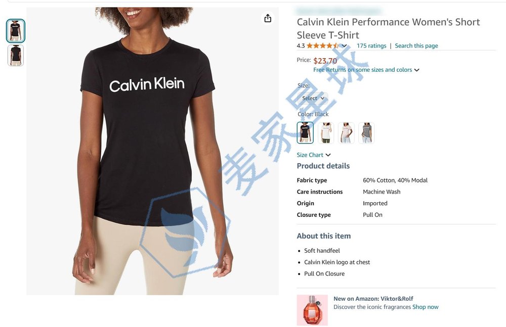Calvin Klein Trademark Infringing Listing
