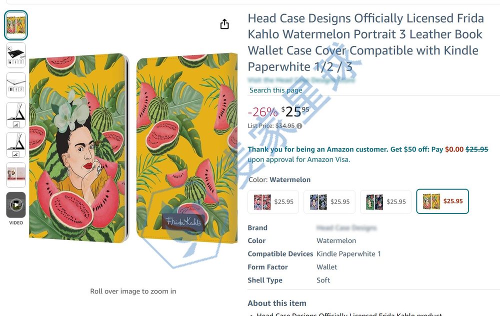 FRIDA KAHLO infringing product