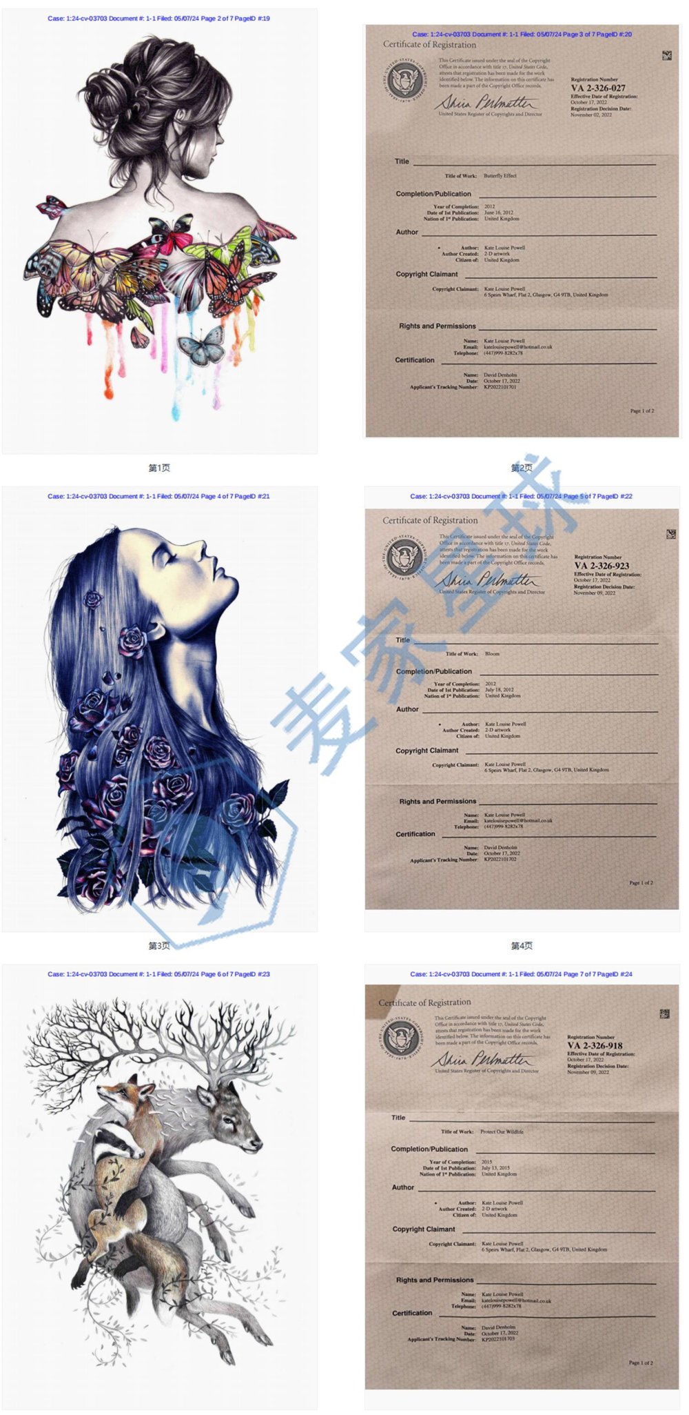 Kate Louise Powell Copyrights