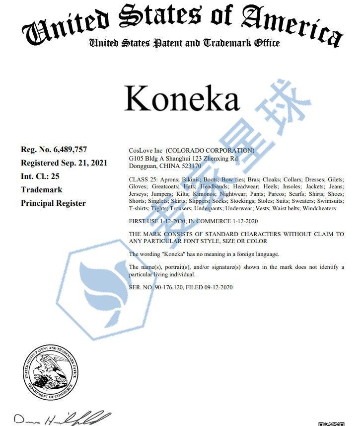 Koneka Trademark