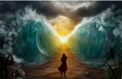 Ruediger Lauktien - Moses splits the sea - cover