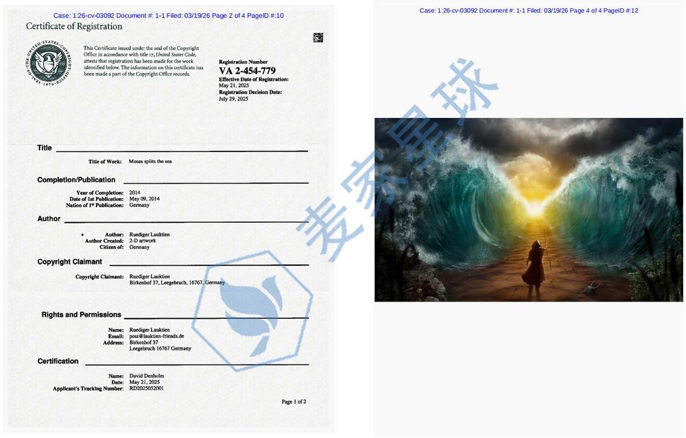 Ruediger Lauktien - Moses splits the sea