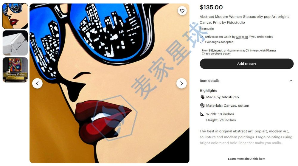 Shane Turner - Abstract Modern Woman Glasses city pop Art