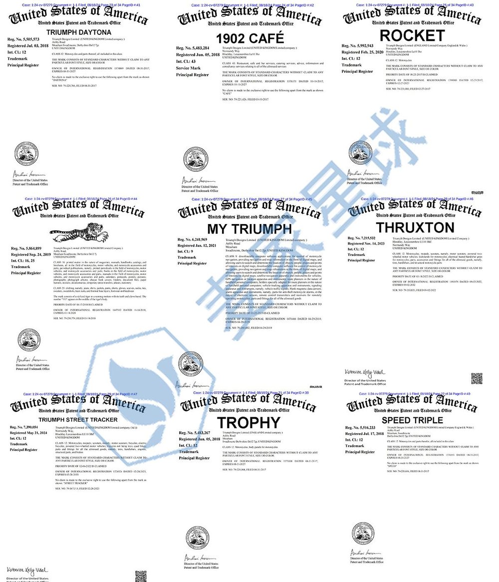 Triumph Designs Trademarks 003