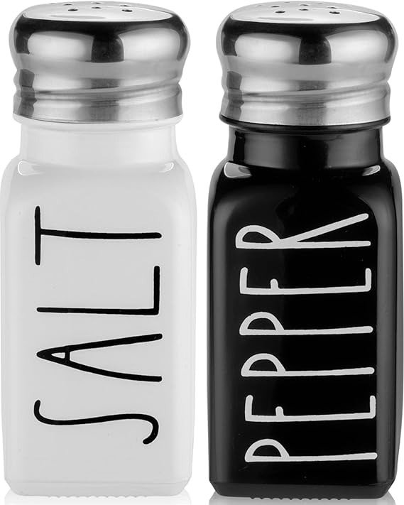 White Salt and Pepper Shakers Set by Brighter Barns