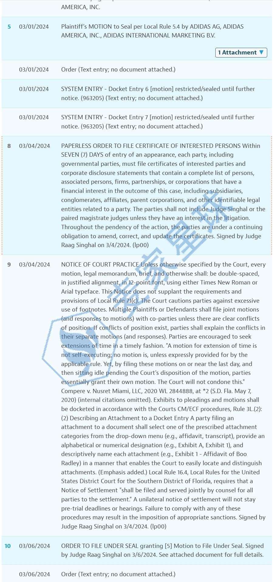 adidas trademark infringing case