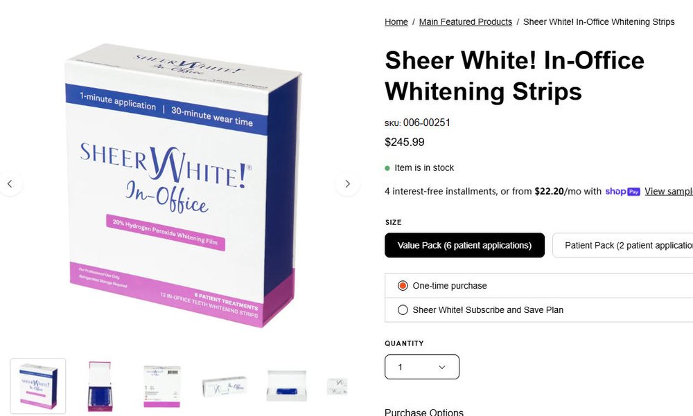 cao group sheer white strips