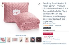 eversnug travel blanket and pillow