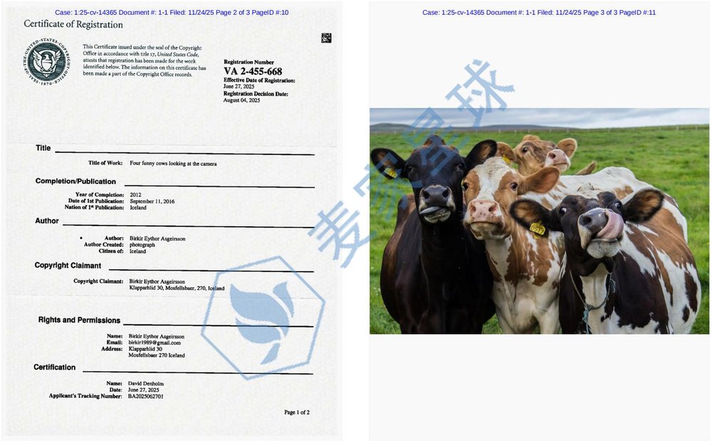 four cows copyrights