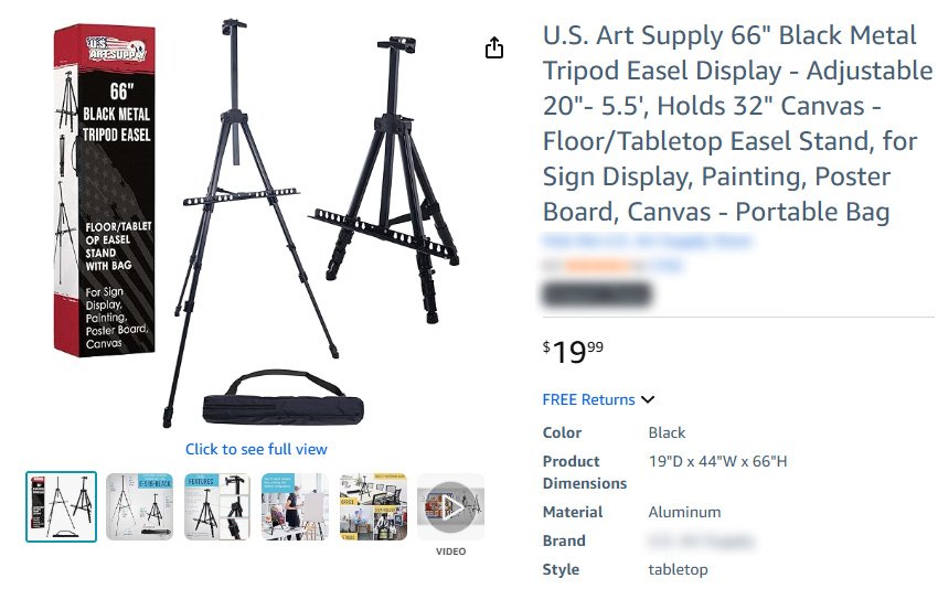 painting stand LISTING