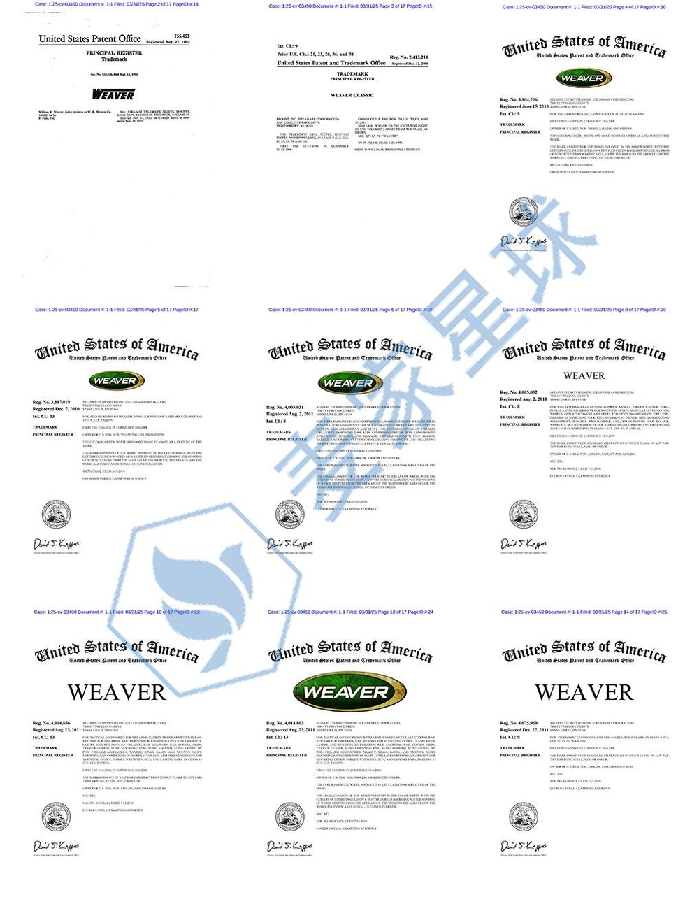 weaver trademark